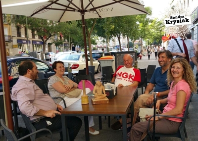 Fin de curso 2015. Los talladores se merecen una caña.
