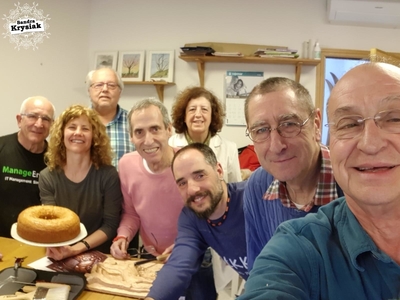 Cumpleaños Sandra. Celebrando en el taller de Villalba 2018.
