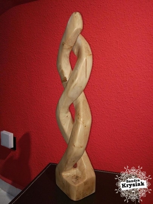 Paco. Escultura en madera de pino. 2017