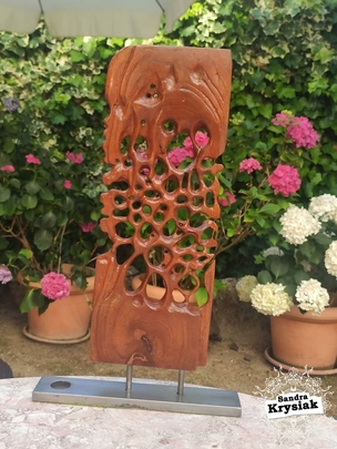 Escultura en madera reciclada. Alfonso I