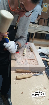 Kike con su nuevo relieve.